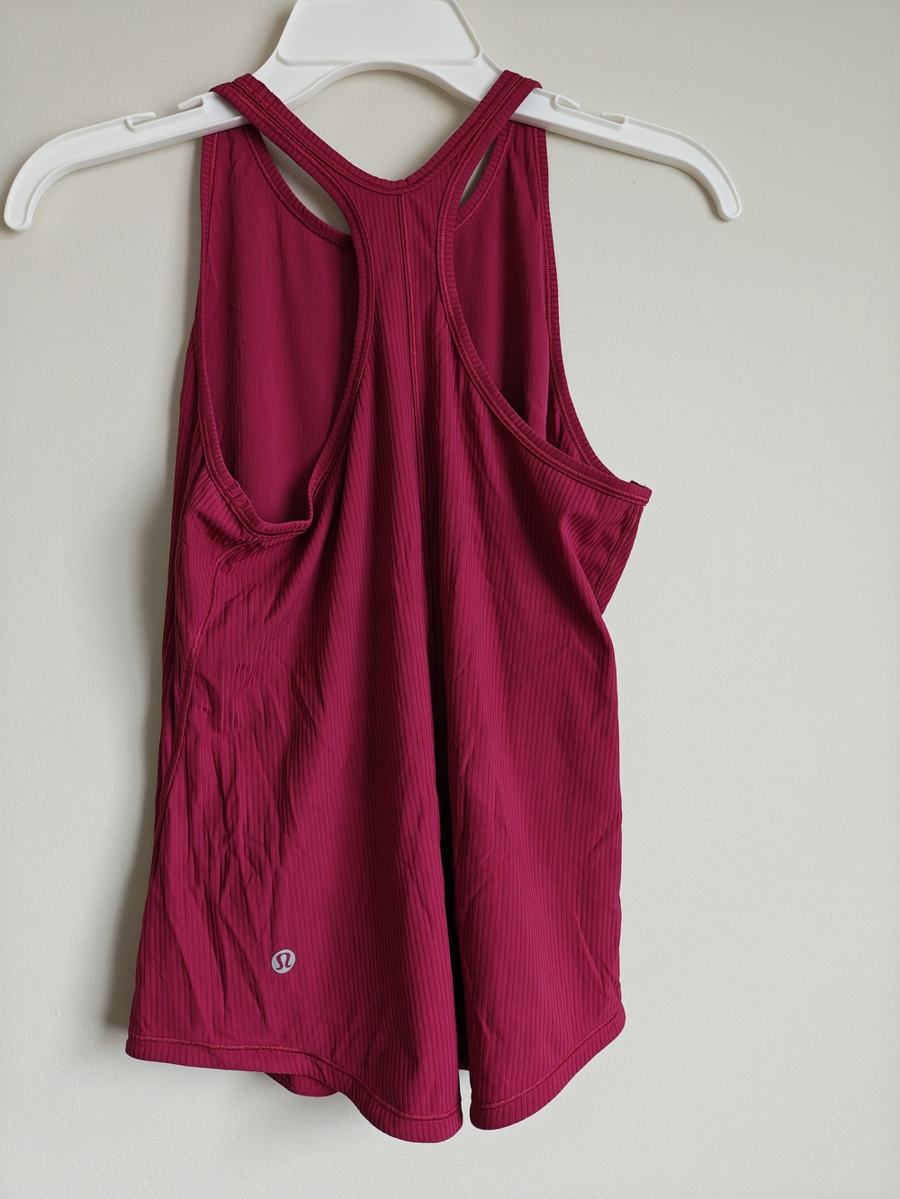 🍋 Lululemon Ribbed Racerback Tank Top - Raspberry Pink Ptp 16 - Picture 3 of 7